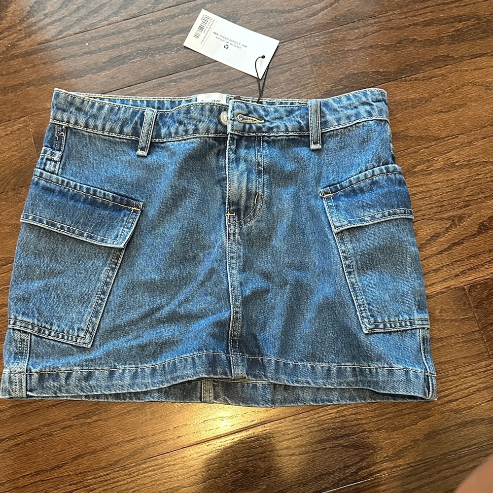 Princess Polly Denim Mini Skirt with Pockets